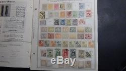 Surinam stamp collection on Minkus album pages to'92 with 910 stamps or so