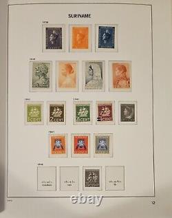 Suriname Collection in Davo Hingeless Album Vol. 1 With Stamps Mostly Mint NH
