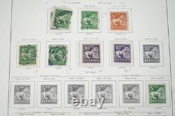 Sweden 1858-1961 Collection Of 650+ Stamps Mint & Used In Lighthouse Album