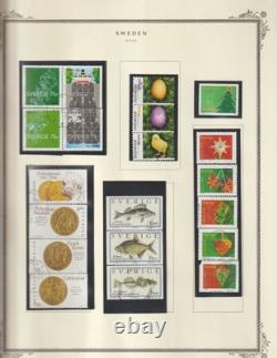 Sweden Collection 2000 -09, 65 + Scott Album Pages MNH, Unused and Used $440.00
