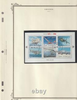 Sweden Collection 2000 -09, 65 + Scott Album Pages MNH, Unused and Used $440.00