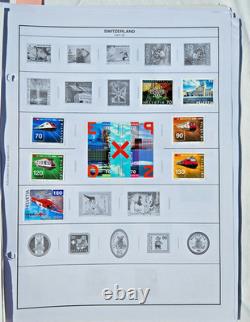 Switzerland Collection Of 1,100 Mlh & Used Stamps, 1862-2017 41 Album+ Pages