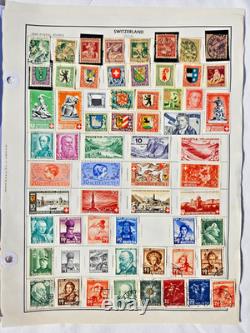 Switzerland Collection Of 1,100 Mlh & Used Stamps, 1862-2017 41 Album+ Pages
