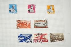 Switzerland Collection Of 1,250+ Used Stamps Stored In Album