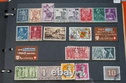 Switzerland Collection Of 2,300+ Stamps Mint & Used On Stock Pages In Album