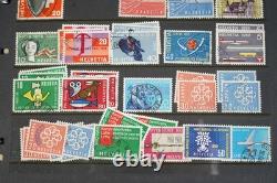 Switzerland Collection Of 2,300+ Stamps Mint & Used On Stock Pages In Album