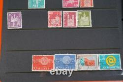 Switzerland Collection Of 2,300+ Stamps Mint & Used On Stock Pages In Album