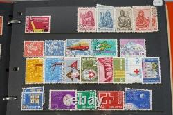 Switzerland Collection Of 2,300+ Stamps Mint & Used On Stock Pages In Album