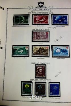 Switzerland Stamp Collection 1920-1968 Loaded mint NH in Album