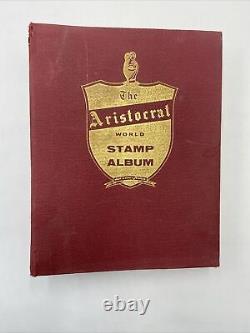 The Aristocrat World Stamp Album Mostly Filled Many Foreign Stamps