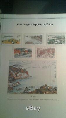 The China Collection Stamp Album 1984 to 1997 All mint stamps souvenir sheets