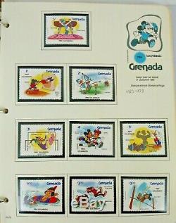 The Disney World of Postage Stamps Album 1984 over 160 stamps Olympics Holidays