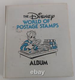 The Disney World of Postage Stamps Album with Aprox 250 Total Stamps