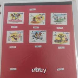 The Disney World of Postage Stamps Album with Aprox 250 Total Stamps