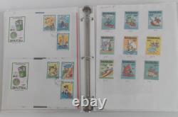 The Disney World of Postage Stamps Album with Aprox 250 Total Stamps
