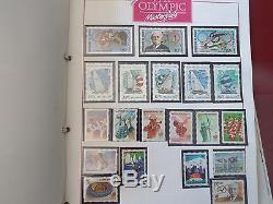 The Olympic Masterfile Stamp Collection 3 Albums MNH FDC Signed Covers Coin