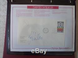 The Olympic Masterfile Stamp Collection 3 Albums MNH FDC Signed Covers Coin