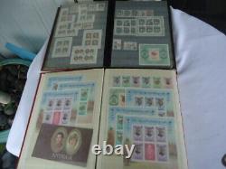 The royal wedding charles & Diana huge collection 2 stamp albums commonwealth