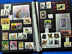Topical Stamp Collection Cats of The World Kitty Cat Breeds Huge Album 800+ MNH