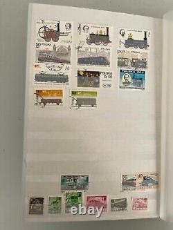 Train Themed Stamp Collection Album 630 Pieces 038 Zug Thematisiert Briefmarke