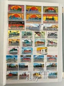 Train Themed Stamp Collection Album 630 Pieces 038 Zug Thematisiert Briefmarke