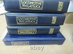 Trains On Stamps Thematic Collection In 4 Albums Locomotive Philatelica