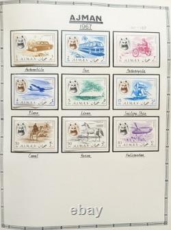 Trucial States Stamp Collection Jam Packed Album Mostly Mint Ajman Sharjah