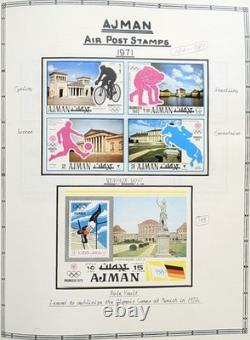 Trucial States Stamp Collection Jam Packed Album Mostly Mint Ajman Sharjah