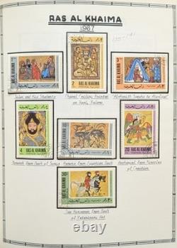 Trucial States Stamp Collection Jam Packed Album Mostly Mint Ajman Sharjah