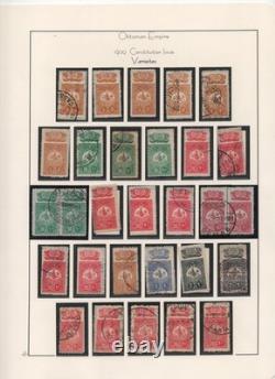 Turkey 1909-1915 Specialized Collection Of 235 Mint & Used On 10 Album Pages