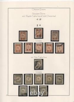 Turkey 1909-1915 Specialized Collection Of 235 Mint & Used On 10 Album Pages
