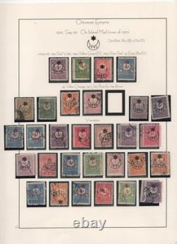 Turkey 1909-1915 Specialized Collection Of 235 Mint & Used On 10 Album Pages