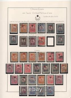 Turkey 1909-1915 Specialized Collection Of 235 Mint & Used On 10 Album Pages