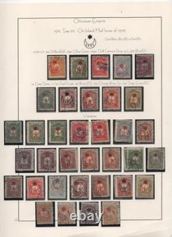 Turkey 1909-1915 Specialized Collection Of 235 Mint & Used On 10 Album Pages