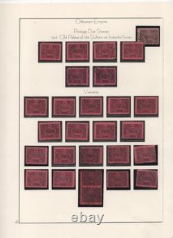 Turkey 1909-1915 Specialized Collection Of 235 Mint & Used On 10 Album Pages