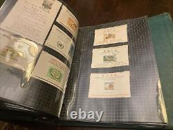 Two Large Stamp Collection Albums, Vintage World Stamps, Laos, Mali, Liberia