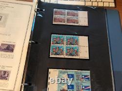 Two stamp albums with partial filled pages