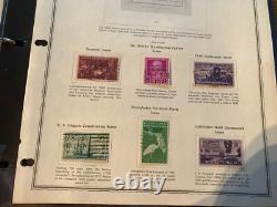 Two stamp albums with partial filled pages