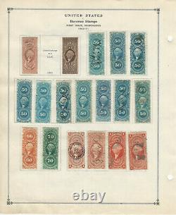 U. S, 1862-1874, Collection of 110 Stamps on Scott Album Pages