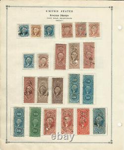 U. S, 1862-1874, Collection of 110 Stamps on Scott Album Pages