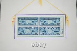 U. S. 1910s-1930s BACK OF BOOK COLLECTION OF 60 STAMPS & 40 BLOCKS IN ALBUM