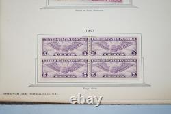 U. S. 1910s-1930s BACK OF BOOK COLLECTION OF 60 STAMPS & 40 BLOCKS IN ALBUM