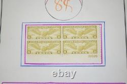 U. S. 1910s-1930s BACK OF BOOK COLLECTION OF 60 STAMPS & 40 BLOCKS IN ALBUM