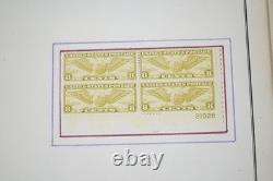 U. S. 1910s-1930s BACK OF BOOK COLLECTION OF 60 STAMPS & 40 BLOCKS IN ALBUM