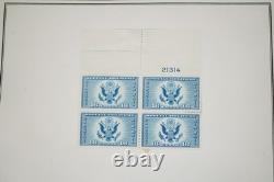 U. S. 1910s-1930s BACK OF BOOK COLLECTION OF 60 STAMPS & 40 BLOCKS IN ALBUM