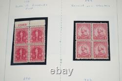U. S. 1930s-1960s COLLECTION OF 400+ BLOCKS ALL MINT IN ALBUM ON WHITE ACE PAGES