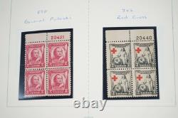 U. S. 1930s-1960s COLLECTION OF 400+ BLOCKS ALL MINT IN ALBUM ON WHITE ACE PAGES