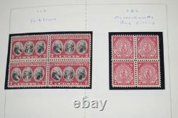 U. S. 1930s-1960s COLLECTION OF 400+ BLOCKS ALL MINT IN ALBUM ON WHITE ACE PAGES