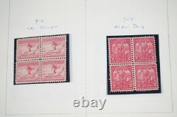 U. S. 1930s-1960s COLLECTION OF 400+ BLOCKS ALL MINT IN ALBUM ON WHITE ACE PAGES