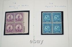 U. S. 1930s-1960s COLLECTION OF 400+ BLOCKS ALL MINT IN ALBUM ON WHITE ACE PAGES
